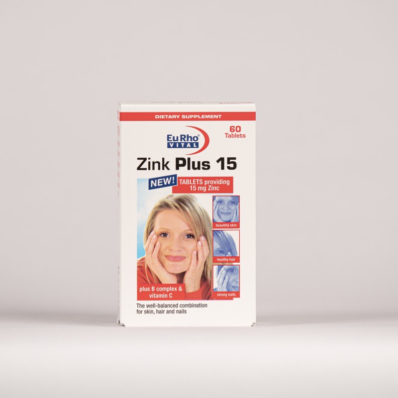 قرص زینک پلاس15 یوروویتال 60 عددی