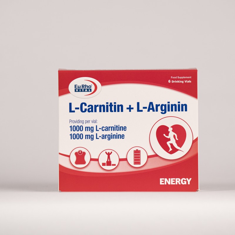 ویال خوراکی ال کارنتین + ال آرژینین 1000 میل یوروویتال