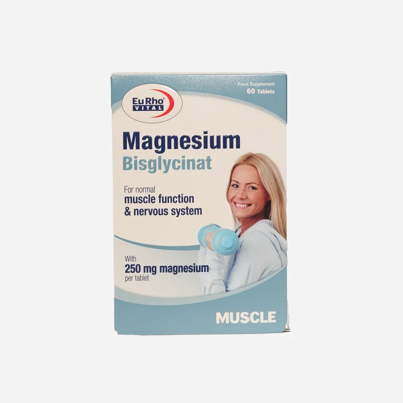 منیزیم بیس‌گلایسینات یوروویتال ۶۰ عددی (Eurho Vital Magnesium Bisglycinate 60 Tablets)