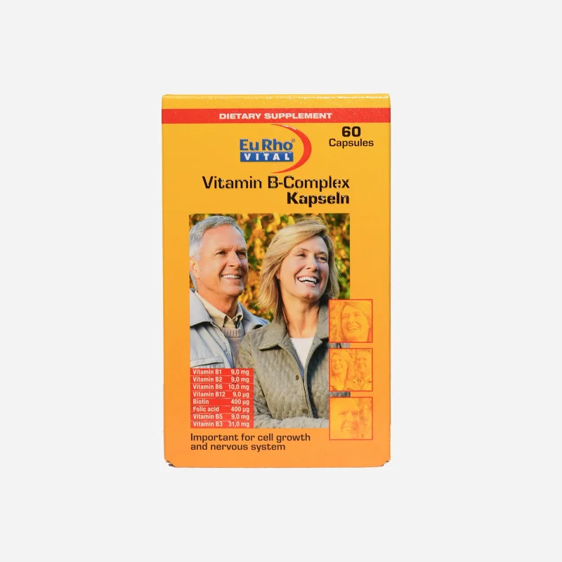 ویتامین ب کمپلکس یوروویتال ۶۰ عددی| EuRho Vital Vitamin B Complex Softgels 60 Softgels