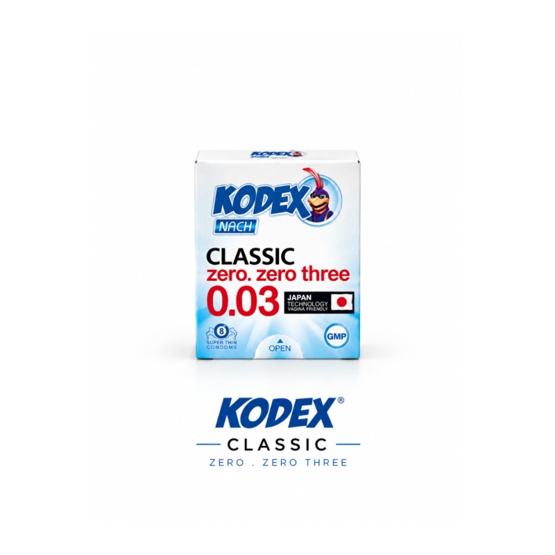کاندوم فوق العاده نازک 03 مدل 30 میکرون ناچ کدکس | 3 عددی KODEX