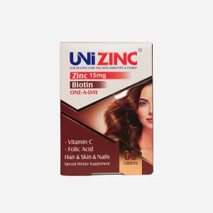 قرص یونی زینک ابیان دارو ۶۰ عددی (Uni Zinc Abian Darou 60 Tablets)