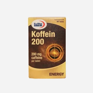 کافئین ۲۰۰ میلی‌گرم یوروویتال ۶۰ عددی (Eurho Vital Caffeine 200 mg 60 Tablets)