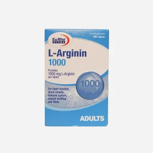 ال آرژنین ۱۰۰۰ میلی‌گرم یوروویتال ۶۰ عددی (Eurho Vital L-Arginine 1000 mg 60 Tablets)