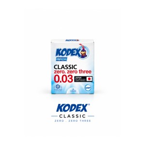 کاندوم فوق العاده نازک 03 مدل 30 میکرون ناچ کدکس | 3 عددی KODEX