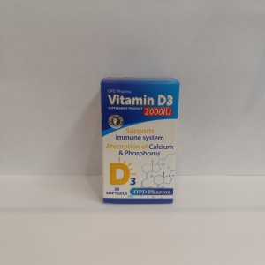 ویتامین د3 او پی دی فارما 2000 واحدی (30 عددی)  OPD Pharma Vitamin D3 2000 IU