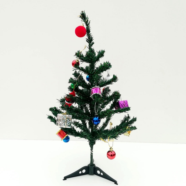 درخت کریسمس با تزیین ارتفاع 60 سانتی متر