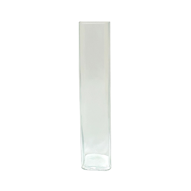گلدان شیشه ای مربع (بامبویی) - ارتفاع 65 سانت، دهانه 12 سانت