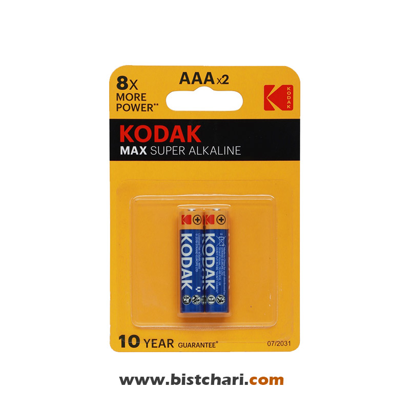 باتری نیم قلمی مدل (AAA) Max Super Alkaline برند کداک Kodak