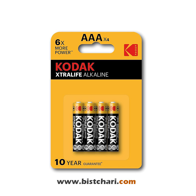 باتری نیم قلمی مدل (AAA) Xtralife Alkaline برند کداک Kodak