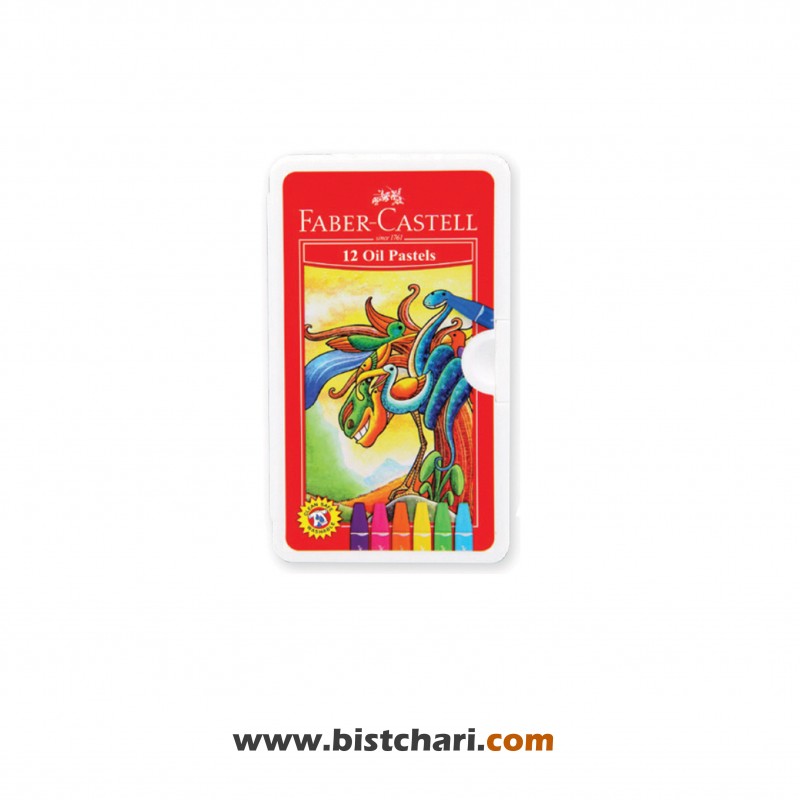 پاستل روغنی شش ضلعی 12 رنگ طرح اژدها کد 120063ON برند فابرکاستل Faber Castell