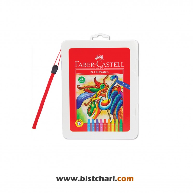 پاستل روغنی شش ضلعی 24 رنگ طرح اژدها کد 120089A برند فابرکاستل Faber Castell