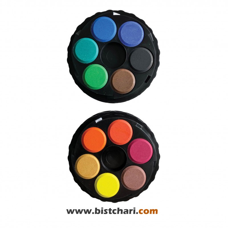 آبرنگ گرد 12 رنگ مدل 1503 برند کوه نور KOOH-I-NOOR