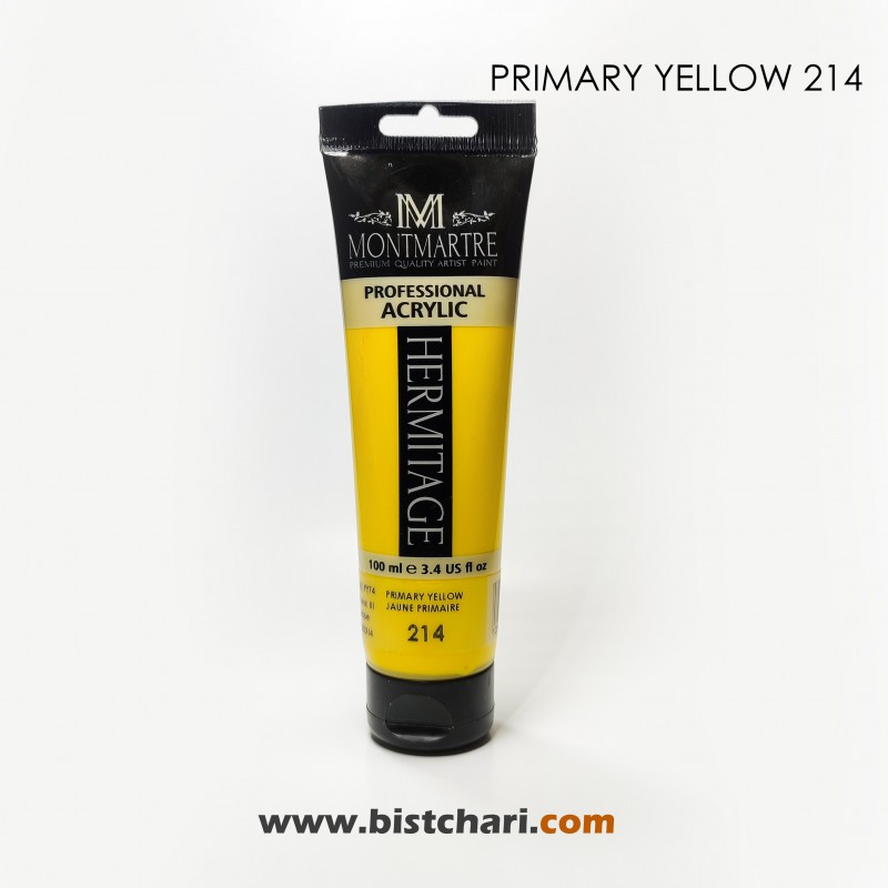 رنگ اکریلیک 100ml کد 214 (Primary Yellow) برند مونمارت Montmartre