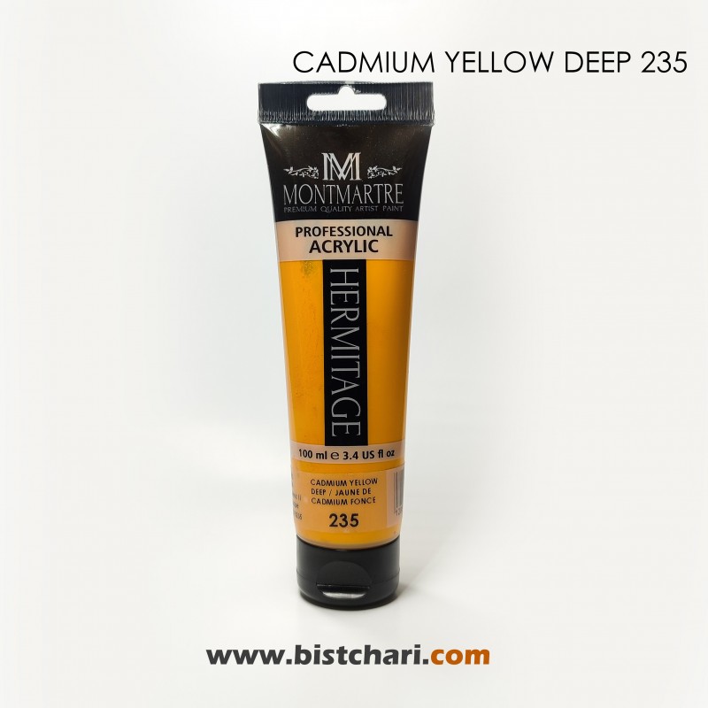 رنگ اکریلیک 100ml کد 235 (Cadmium Yellow) برند مونمارت Montmartre