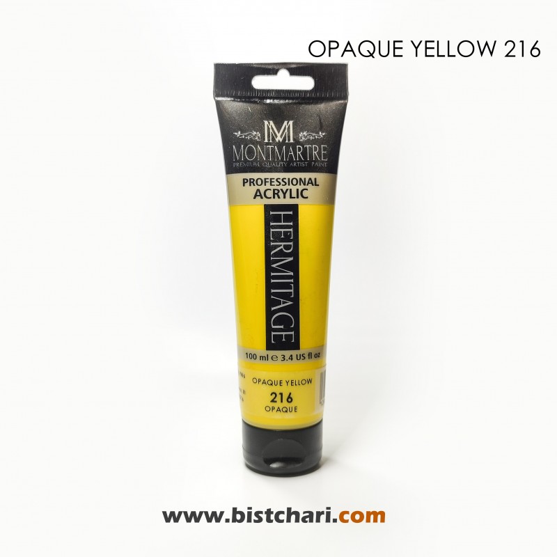 رنگ اکریلیک 100ml کد 216 (Opaque Yellow) برند مونمارت Montmartre