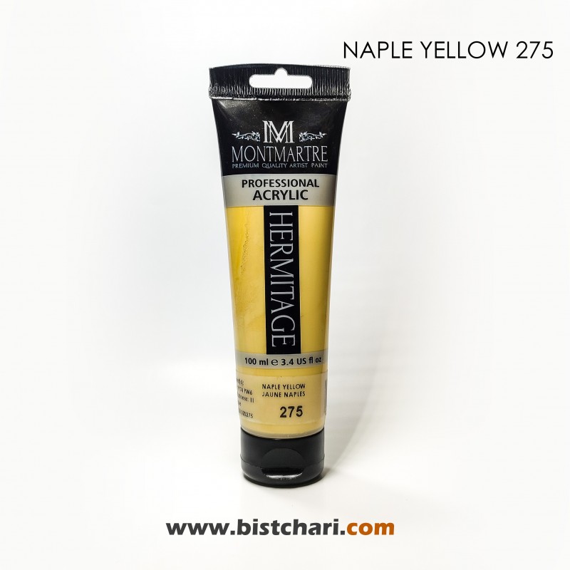 رنگ اکریلیک 100ml کد 275 (Naple Yellow) برند مونمارت Montmartre