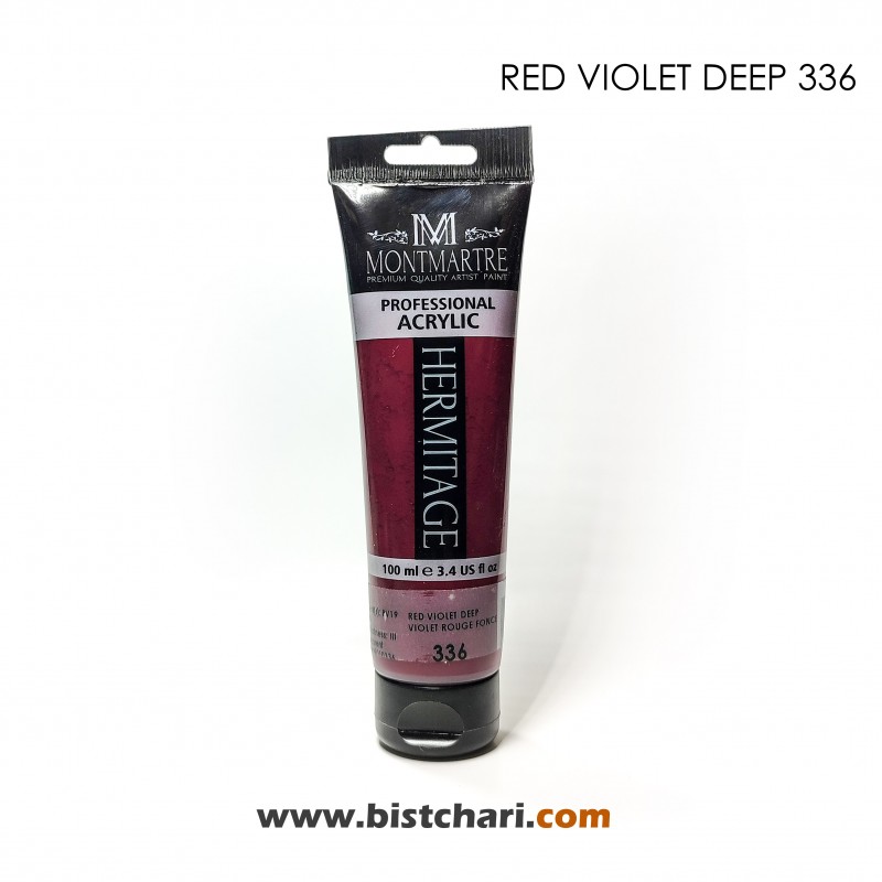 رنگ اکریلیک 100ml کد 336 (Red Violet Deep) برند مونمارت Montmartre