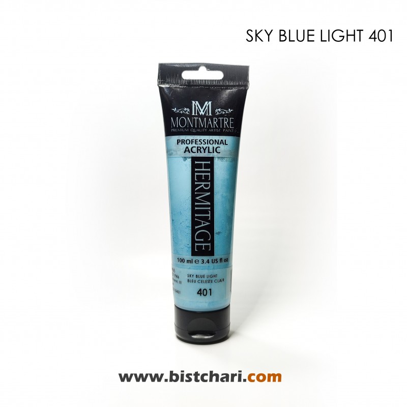 رنگ اکریلیک 100ml کد 401 (Sky Blue Light) برند مونمارت Montmartre