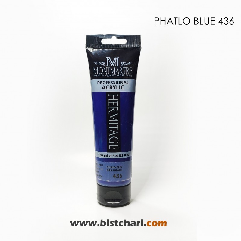 رنگ اکریلیک 100ml کد 436 (Phtalo Blue) برند مونمارت Montmartre
