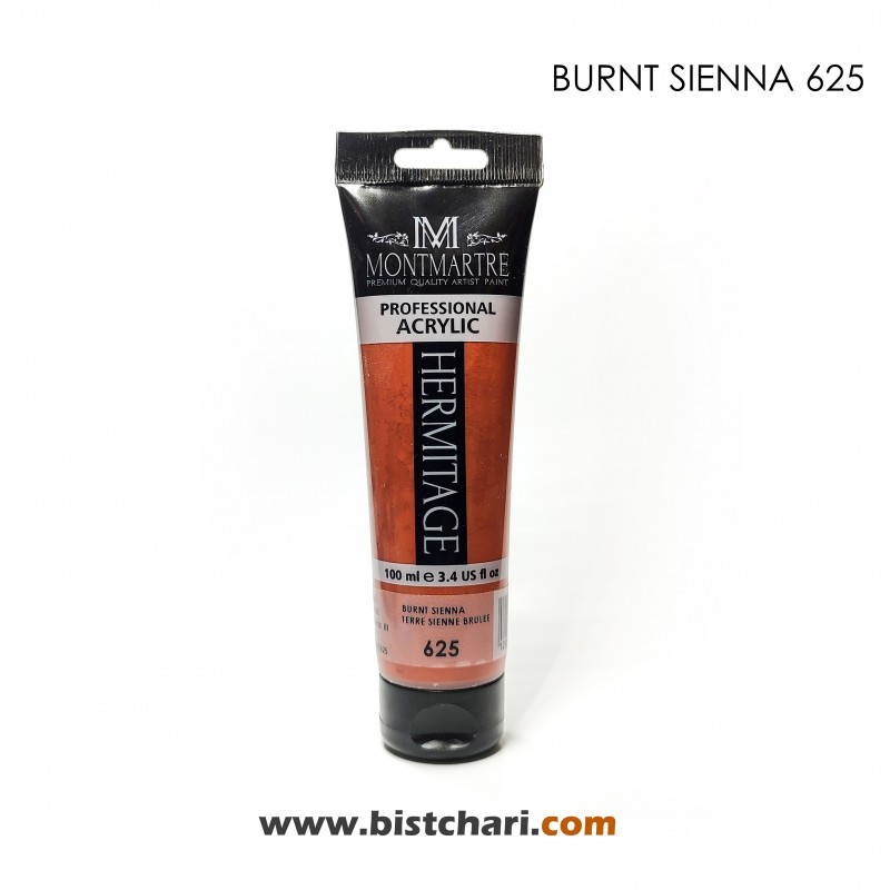 رنگ اکریلیک 100ml کد 625 (Burnt Sienna) برند مونمارت Montmartre