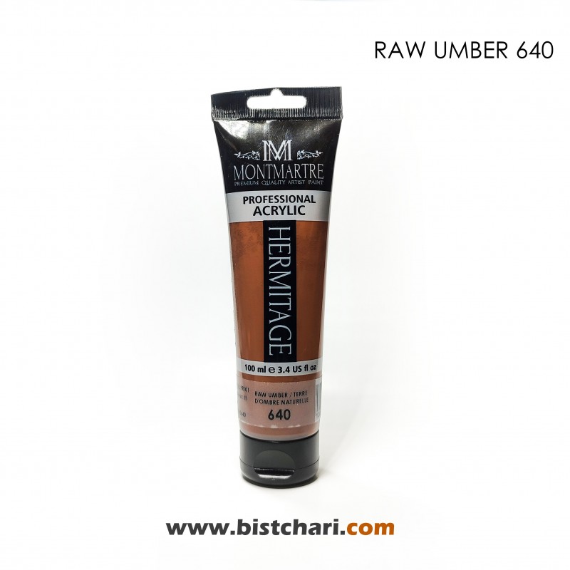 رنگ اکریلیک 100ml کد 640 (Raw Umber) برند مونمارت Montmartre