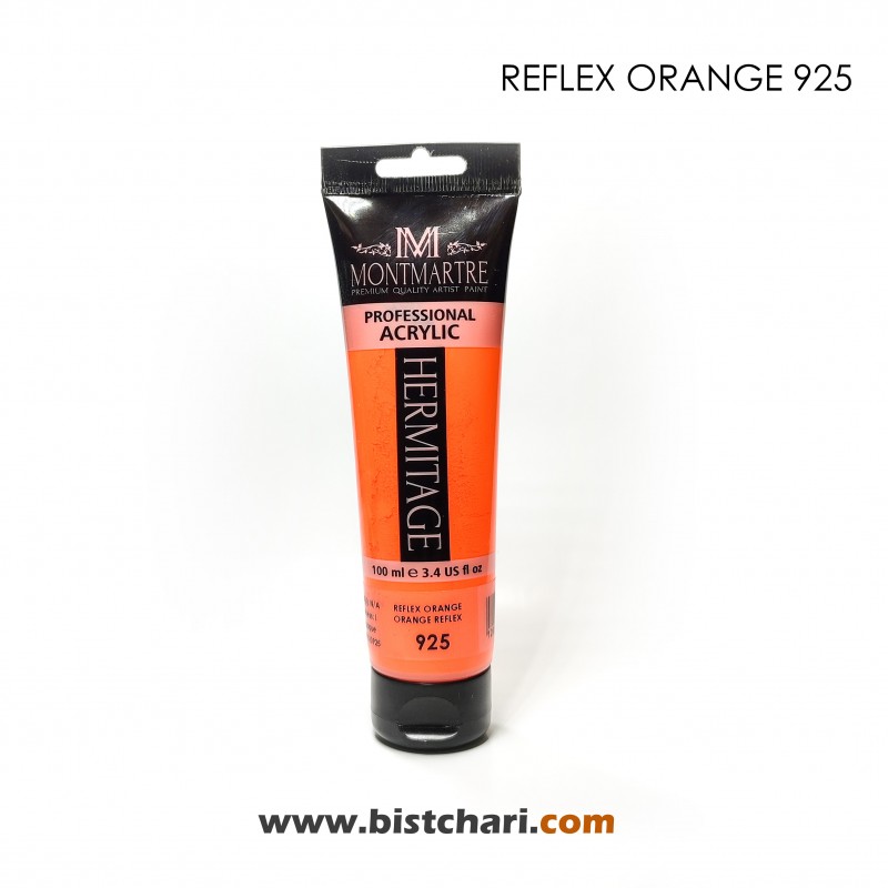 رنگ اکریلیک 100ml کد 925 (Reflex Orange) برند مونمارت Montmartre