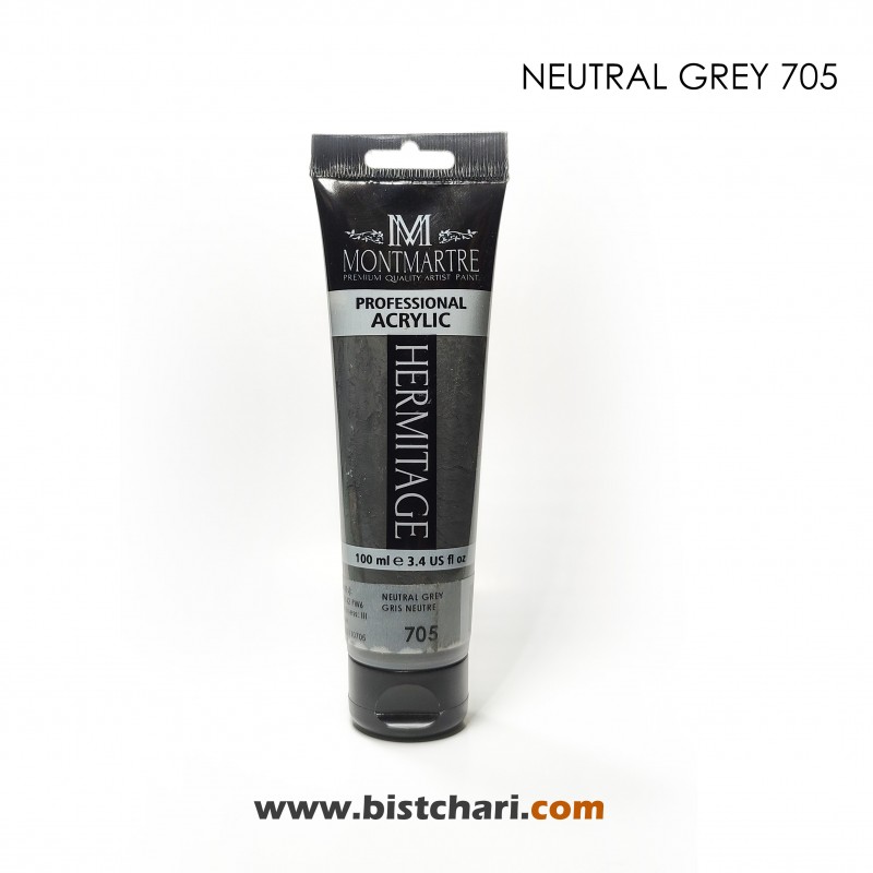 رنگ اکریلیک 100ml کد 705 (Neutral Grey) برند مونمارت Montmartre
