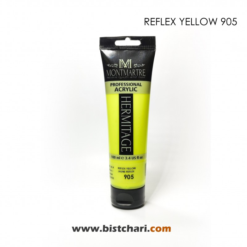رنگ اکریلیک 100ml کد 905 (Reflex Yellow) برند مونمارت Montmartre