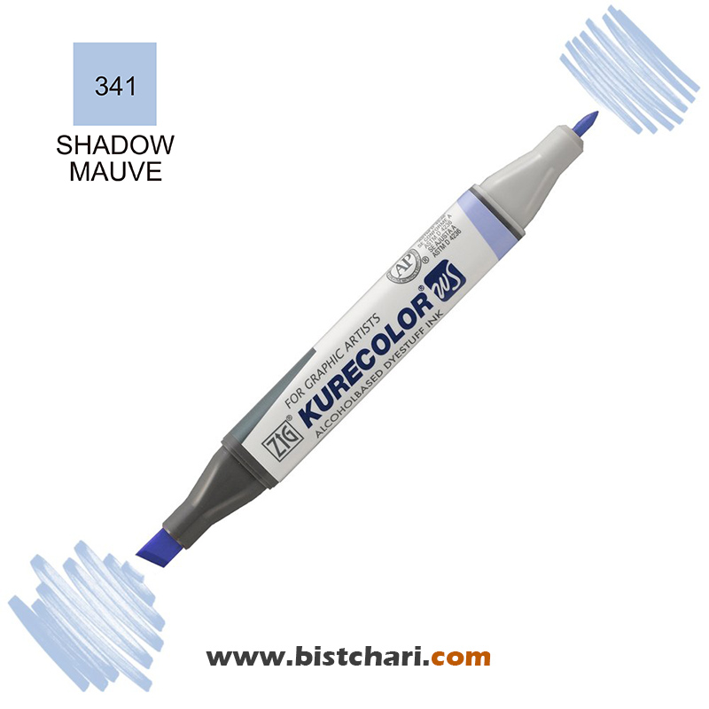 ماژیک راندو دو سر مدل Zig کد Shadow Mauve) 341) برند کیورکالر KureColor