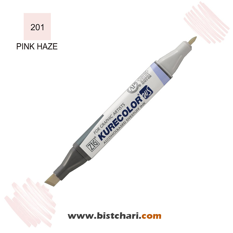 ماژیک راندو دو سر مدل Zig کد Pink Haze) 201) برند کیورکالر KureColor