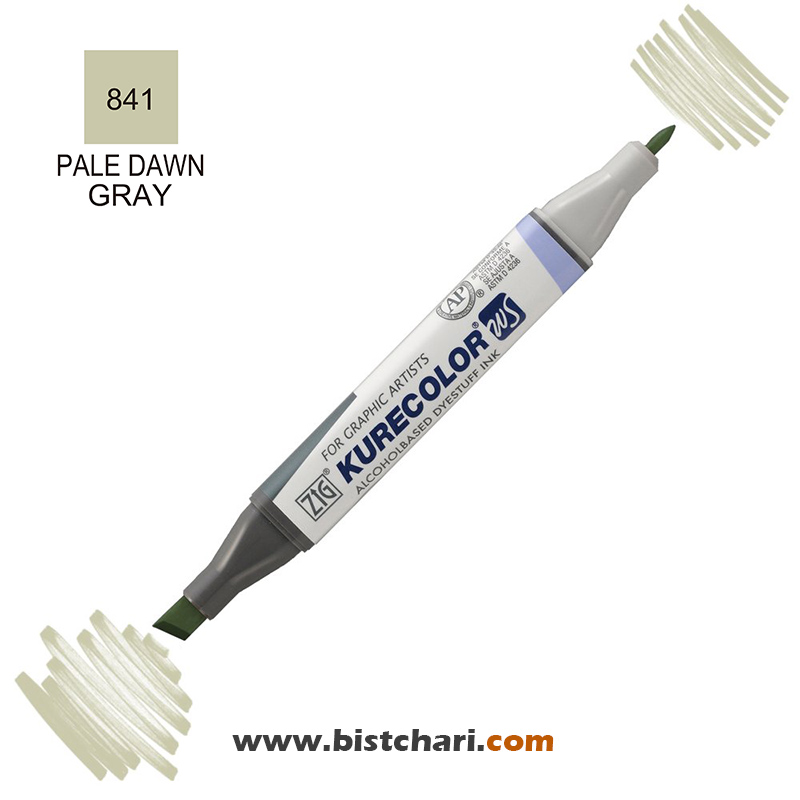 ماژیک راندو دو سر مدل Zig کد Pale Dawn Gray) 841) برند کیورکالر KureColor