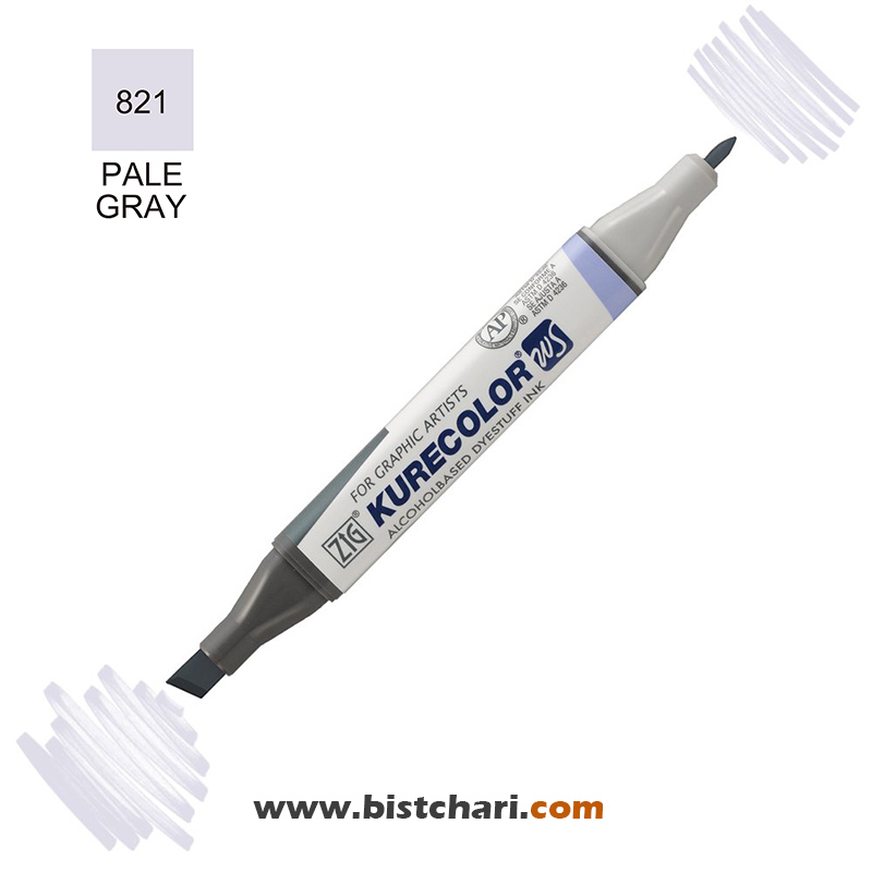 ماژیک راندو دو سر مدل Zig کد Pale Gray) 821) برند کیورکالر KureColor