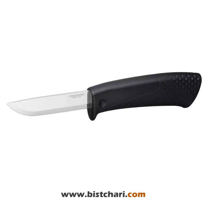 کارد دارای چاقوتیزکن مدل Builder's knife with sharpener کد 1023617 برند فیسکارس Fiskars