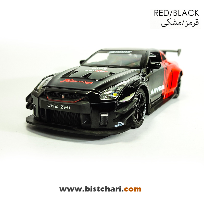 ماکت ماشین نیسان Nissan مدل GTR R35 رنگ قرمز-مشکی
