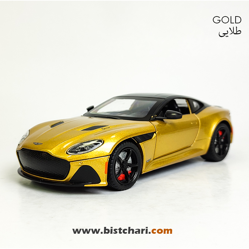 ماکت ماشین استون مارتین Aston Martin مدل DBS Super Leggera رنگ طلایی