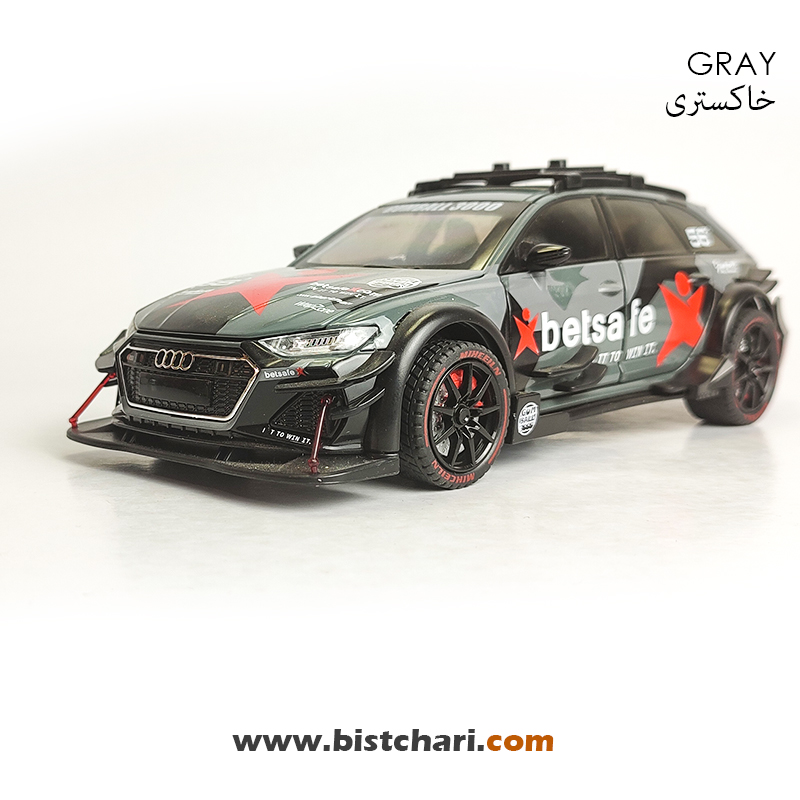 ماکت ماشین آئودی Audi مدل RS6 رنگ خاکستری اسپرت