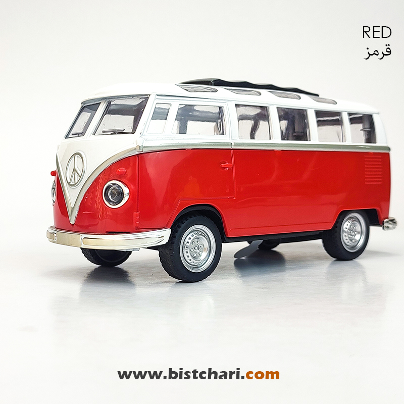 ماکت ماشین فولکس واگن Volkswagen مدل T1(Type 2) رنگ قرمز