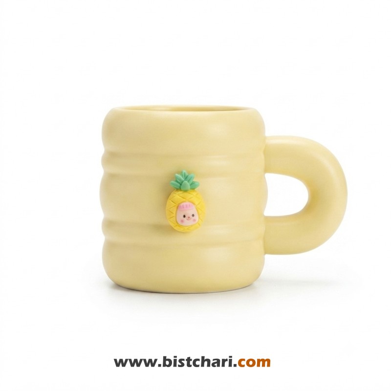 ماگ سرامیکی(لیوان) دسته دار  طرح آناناس Pineapple