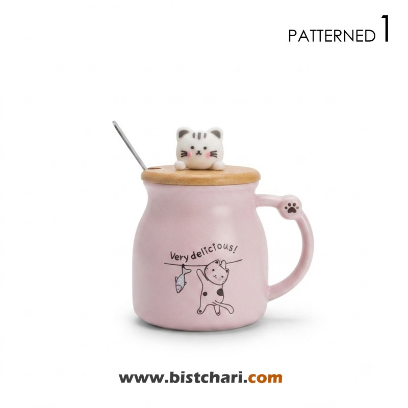 ماگ(لیوان) سرامیکی دسته دار طرح گربه Cat