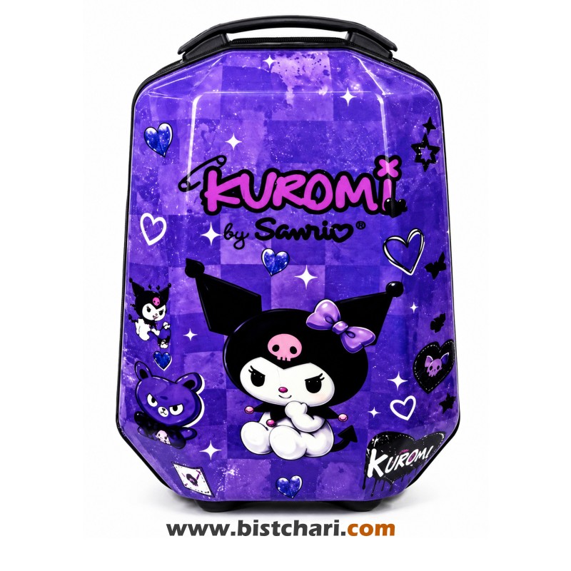 کوله پشتی مدرسه ای هارد کیس طرح Kuromi Purple برند Marinox Marvel