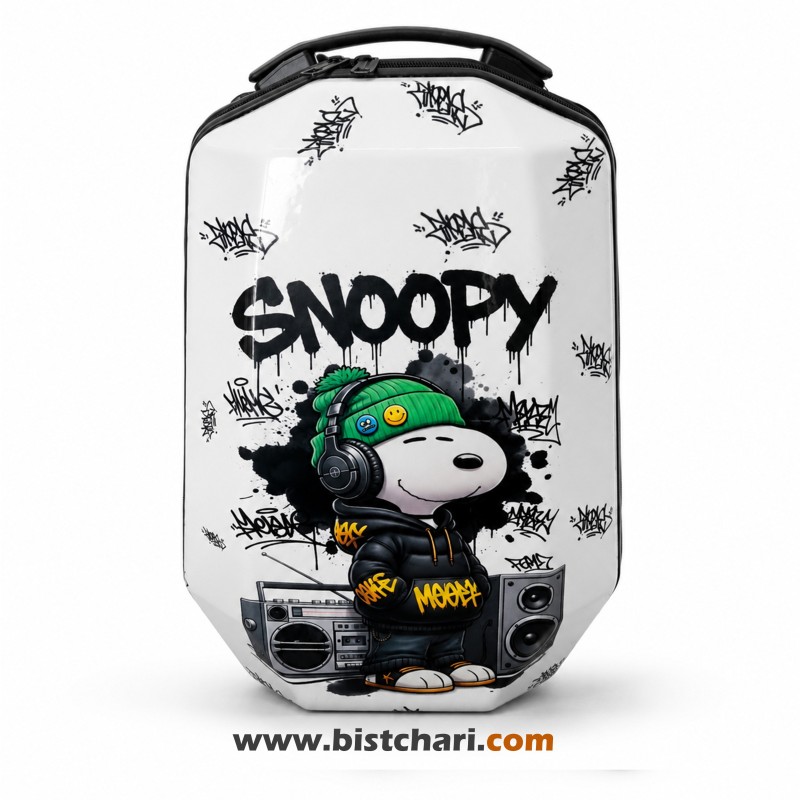 کوله پشتی مدرسه ای هارد کیس طرح Snoopy برند Marinox Marvel