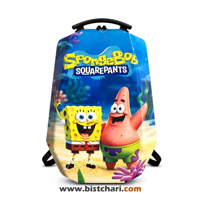 کوله پشتی مدرسه ای هارد کیس طرح Sponge Bob برند Marinox Marvel