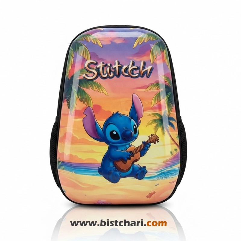 کوله پشتی مدرسه ای هارد کیس طرح Stitch برند Marinox Marvel