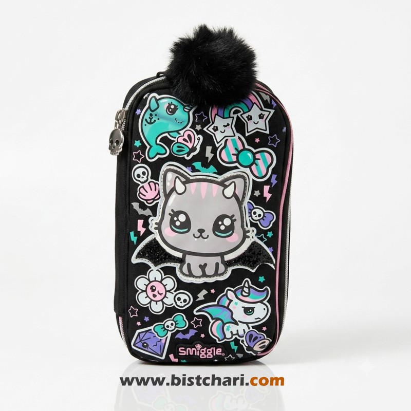 جامدادی دو زیپ مدل Black Mix(Bright Eyes) برند اسمیگل Smiggle کد 315052