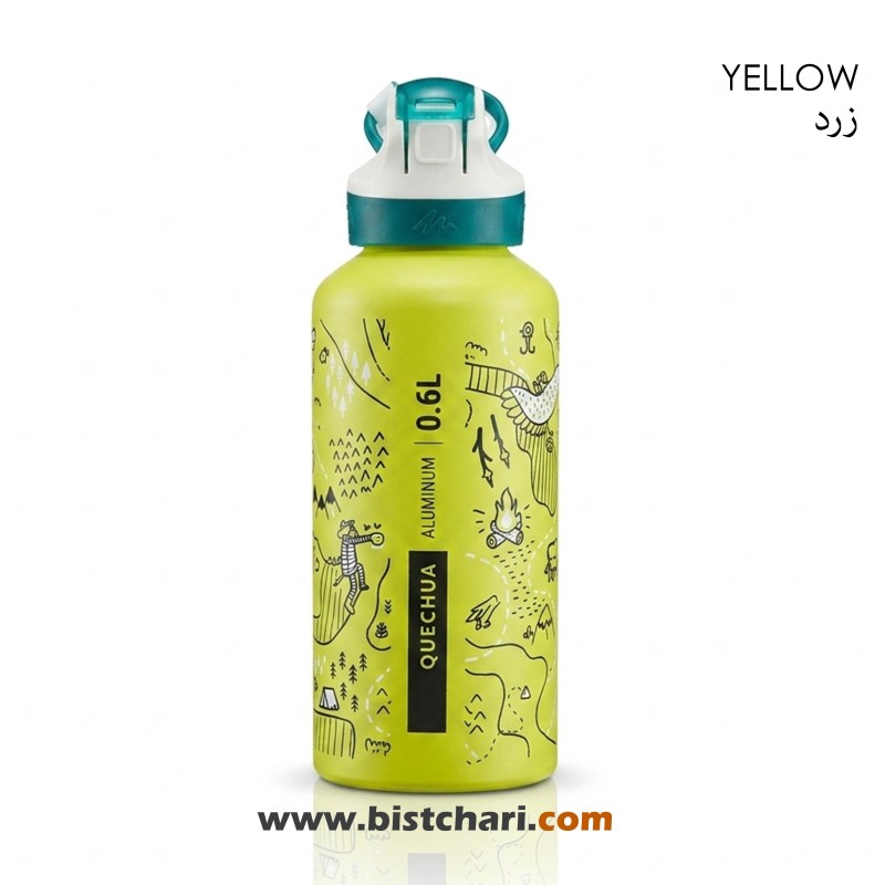 قمقمه آلومینیوم نی دار 600ml مدل 900 برند کچوا Quechua