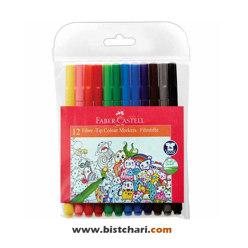 ماژیک 12 رنگ برند فابر کاستل Faber-Castell