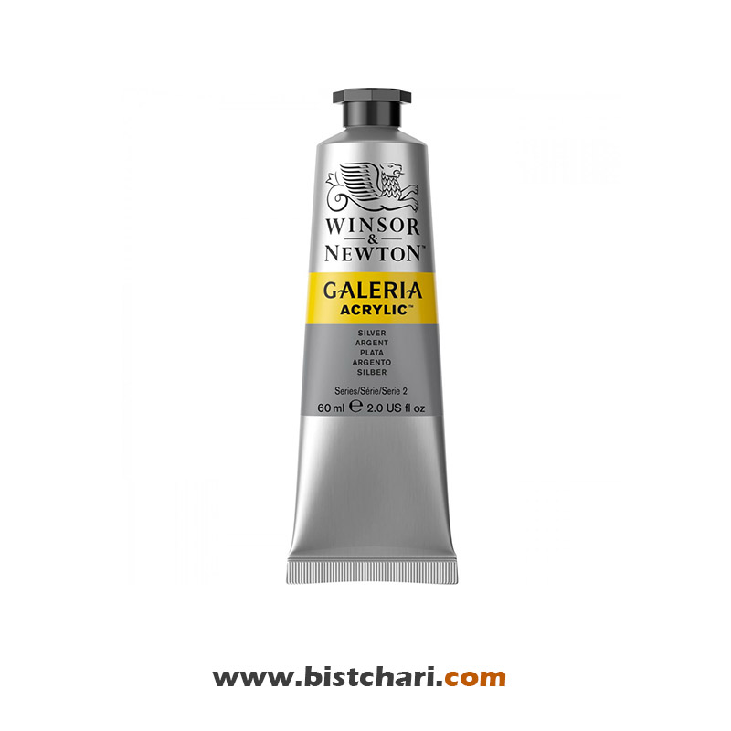 رنگ اکریلیک Silver کد 617 برند وینزور و نیوتون Winsor & Newton