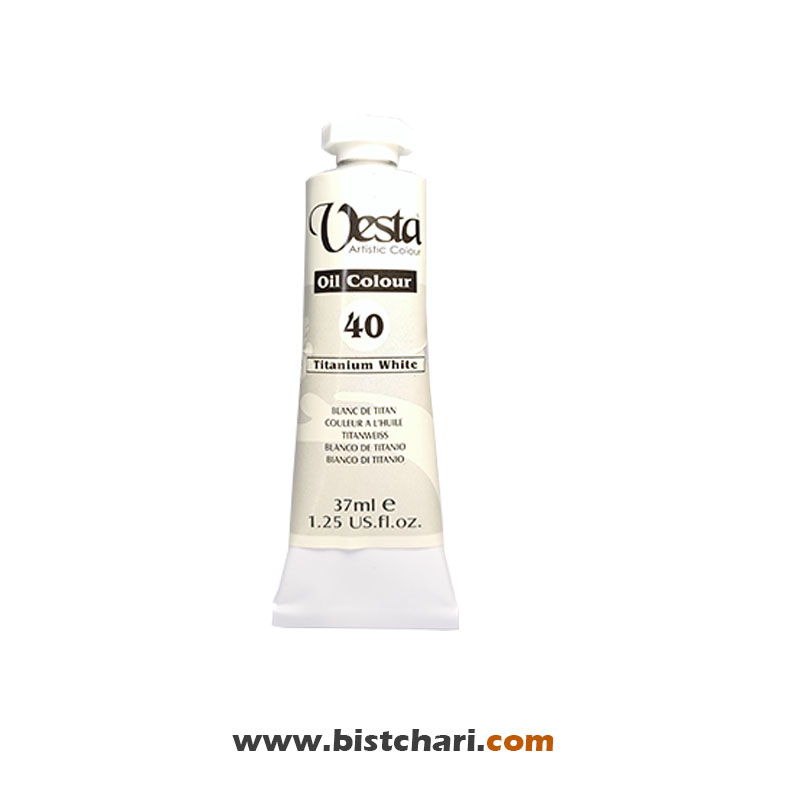رنگ روغن رنگ Titanium white کد 40 برند وستا Vesta