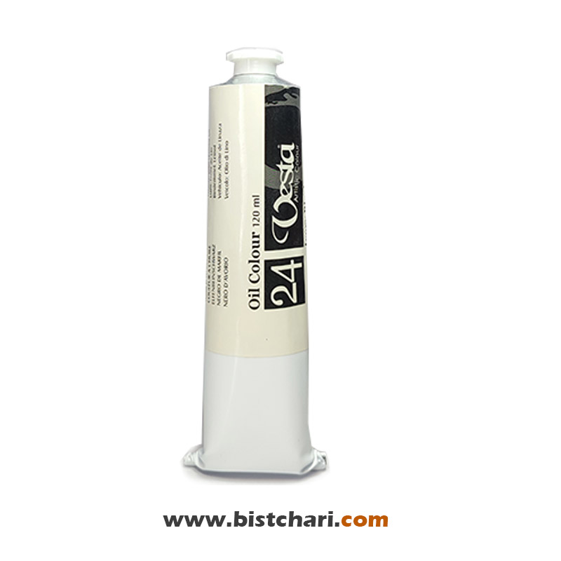 رنگ روغن رنگ Ivory black کد 24 حجم 120 ml برند وستا Vesta